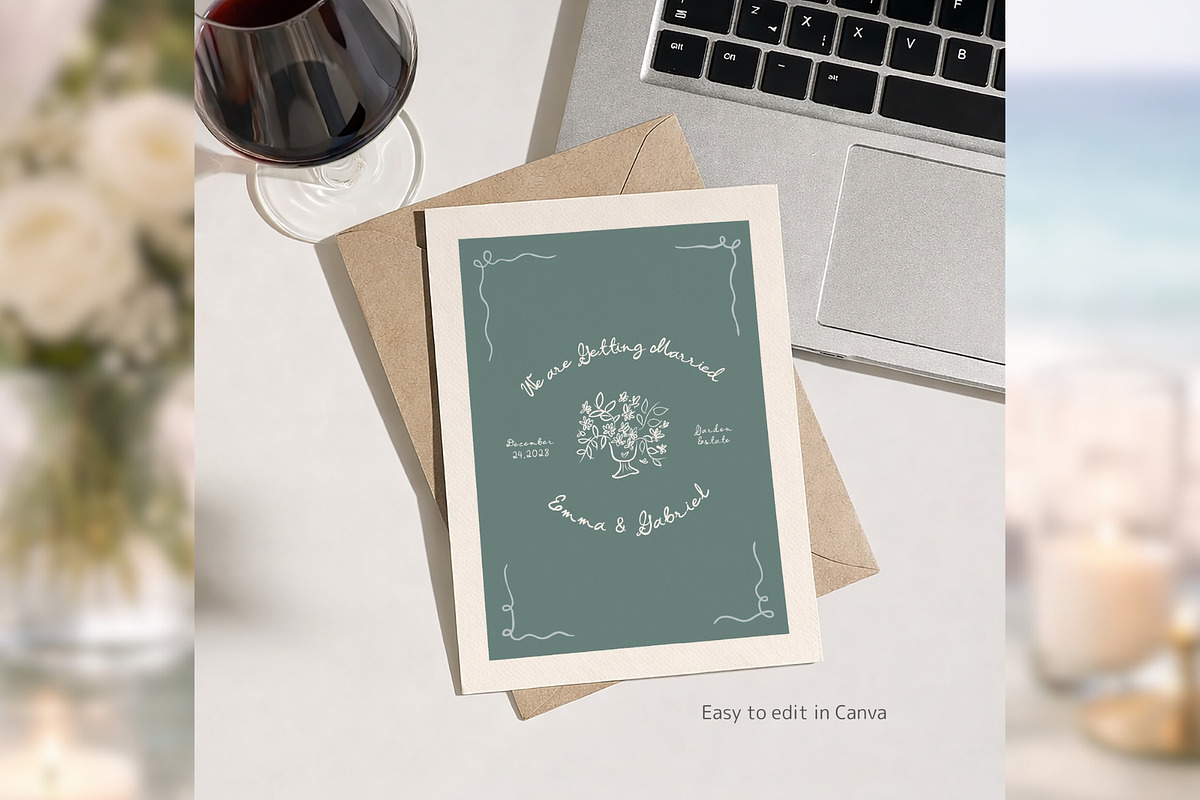 Hand Drawn Save the Date bd001, an Invitation Template by TyphoonStudio (Photo 5 of 9)