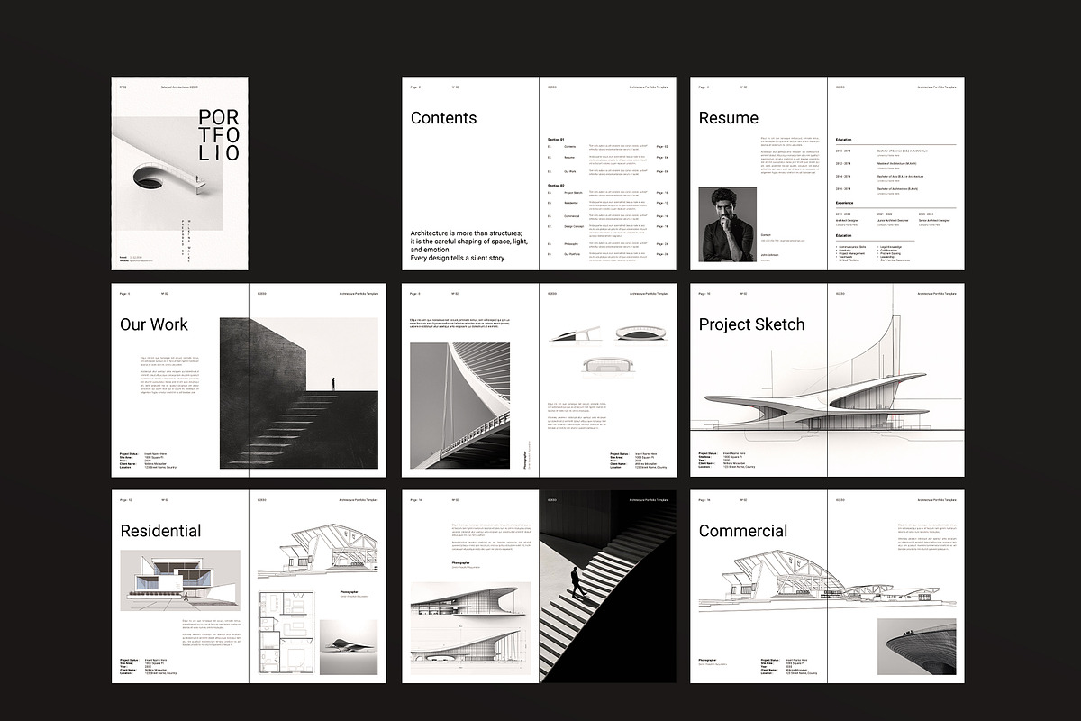 Architecture Portfolio Template, a Brochure Template by DesignCrest (Photo 15 of 18)