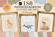 Procreate Poster Background Patterns, a Brush Add-On by HopeArtIllustration (Thumbnail 1 of 10)