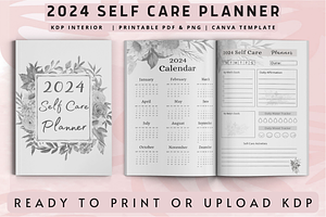 Self Care Planner 2024, KDP Interior