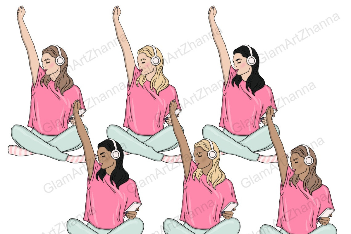 My Weekend Clipart | Girls Planner, a Person Illustration by GlamArtZhanna (Photo 4 of 4)