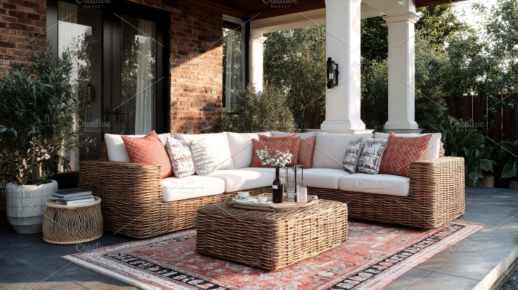 Cozy Outdoor Patio, an Architecture Photo by Ocean Digital Art