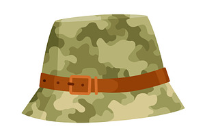 Cartoon Hat Icon. Male Headwear