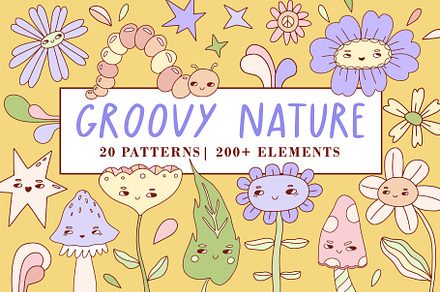 GROOVY NATURE illustrations patterns