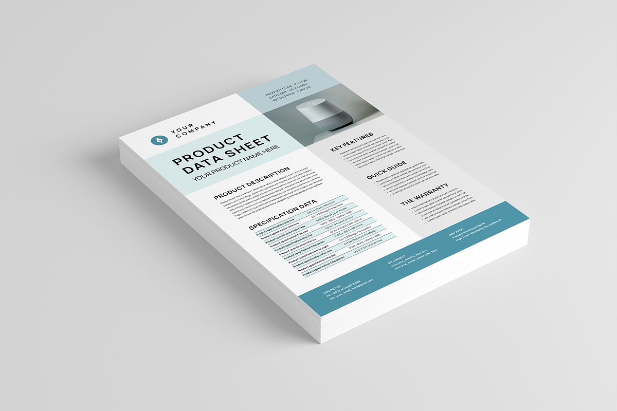 Product Data Sheet, a Flyer Template by Leaflove (Photo 2 of 5)