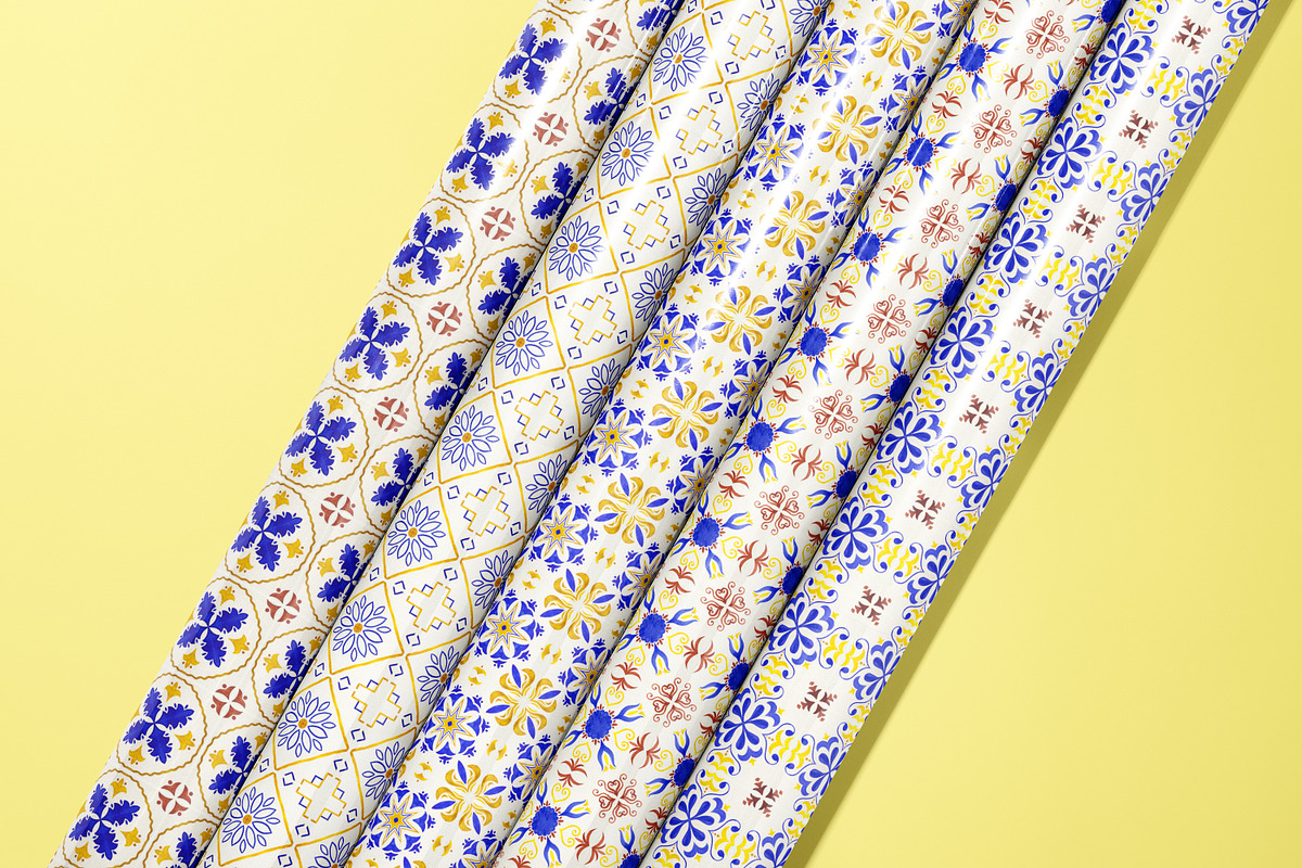 Portuguese Tiles Patterns, a Pattern Graphic by TanyaMakesART (Photo 7 of 7)