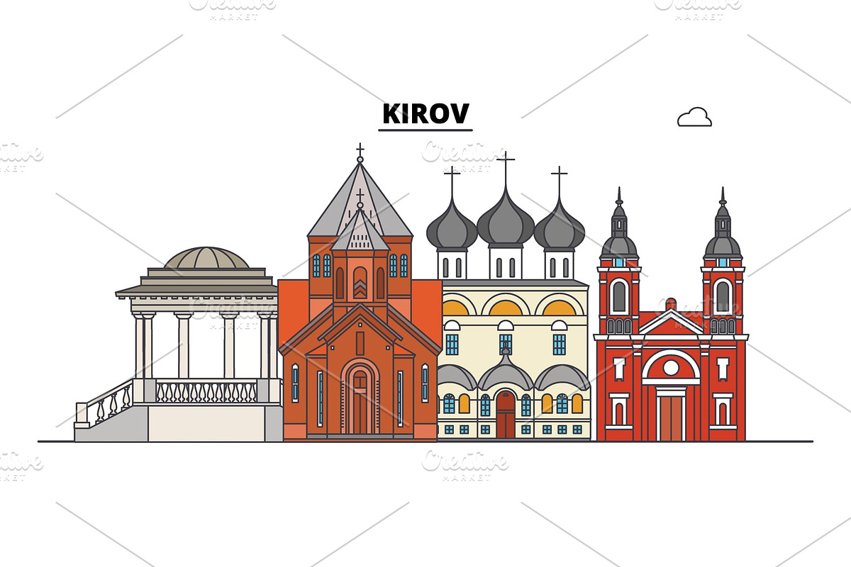 Russia, Kirov. City skyline, an Illustration by urban icon | Creative ...
