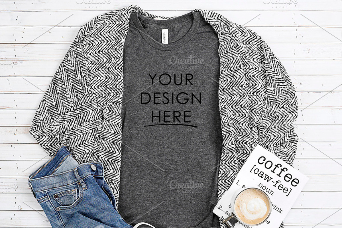 Bella Canvas Shirt Mock Up, a Shirt Mockup by SUBLIME Styled Stock