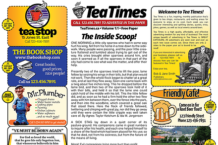 2 Page Newspaper Template