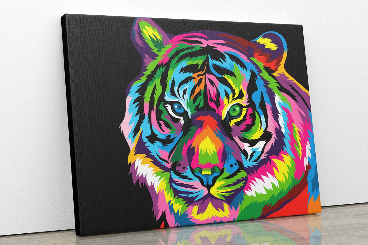 Tiger colorful popart vector artwork, an Animal Illustration by weervector (Photo 1 of 2)