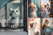 Watercolor cats. Wall art., a Decorative Illustration by KENO Mascots (Thumbnail 1 of 6)