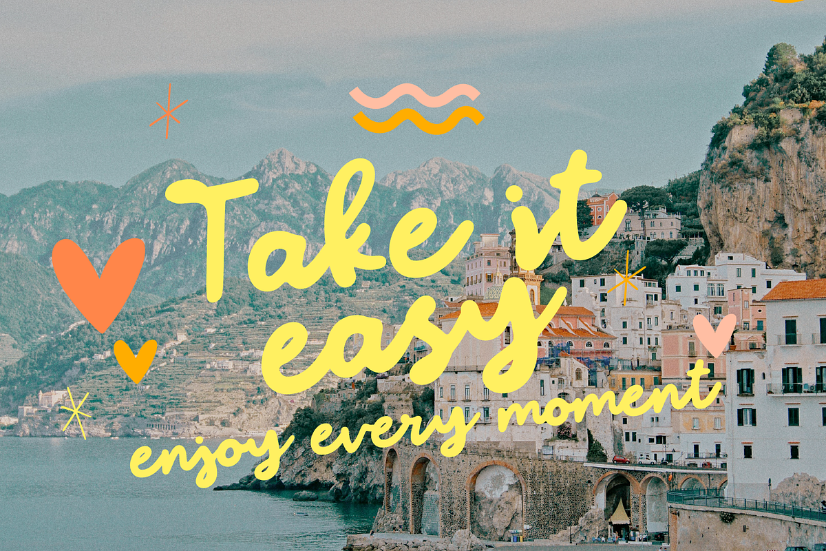 Amalfi - Coastal Summer Retro Script, a Script Font by Kaya Fonts (Photo 7 of 39)