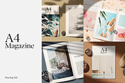 A4 Magazine Mockup Kit, a Print Template by Mint Actions (Thumbnail 1 of 10)