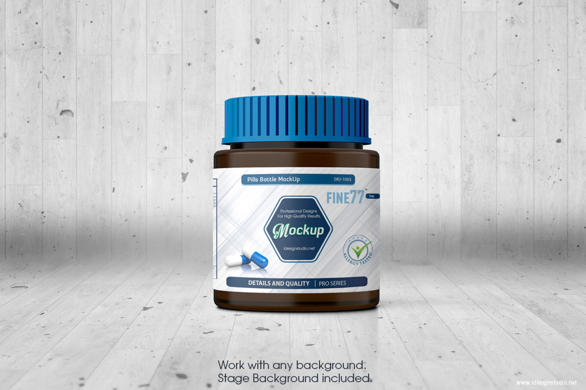 Pills Bottle Mockup, a Packaging Mockup by idesignstudio (Photo 6 of 6)