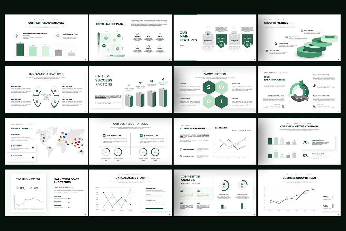 Green PowerPoint Template, a Presentation Template by Artemis-products (Photo 7 of 7)