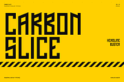Carbon Slice - Condensed Industrial, a Sans Serif Font by HipFonts (Thumbnail 1 of 11)