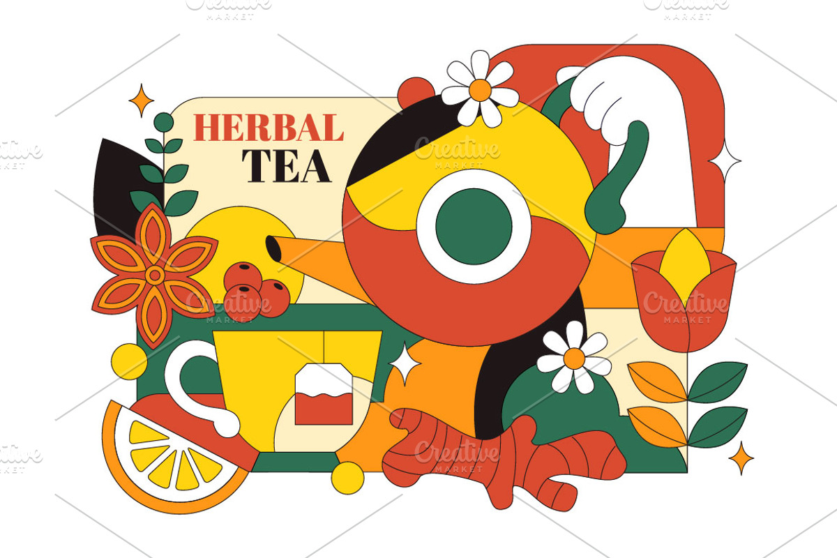 10 Herbal Tea Illustration, a Food Illustration by denayunebgt (Photo 4 of 4)