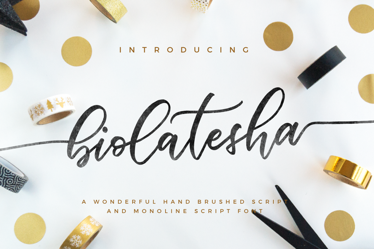 Biolatesha Calligraphy Font