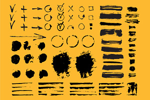 Set Of Vector Brushes And Shapes