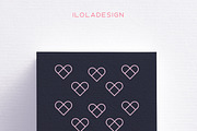 Blue Hearts Business Card, a Business Card Template by iloladesign (Thumbnail 2 of 2)