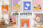 Bon Appetit Wall Arts, an Illustration by Mio Buono (Thumbnail 1 of 9)