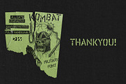 DW KOMBAT MILITARY, a Handwritten Font by Dawaii Goods (Thumbnail 7 of 7)