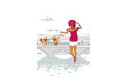 Beautiful woman in a red hat., a Food Illustration by Laifalight (Thumbnail 8 of 8)