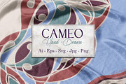 CAMEO - Hand-Drawn Silk Bandana, an Object Graphic by ilustrinna (Thumbnail 1 of 8)
