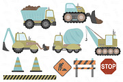 Vintage Boy Construction Trucks, an Illustration by Amanda Ilkov (Thumbnail 2 of 2)