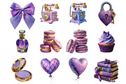 Purple Aesthetic Clipart, an Illustration by DreamArtGraphic (Thumbnail 4 of 4)