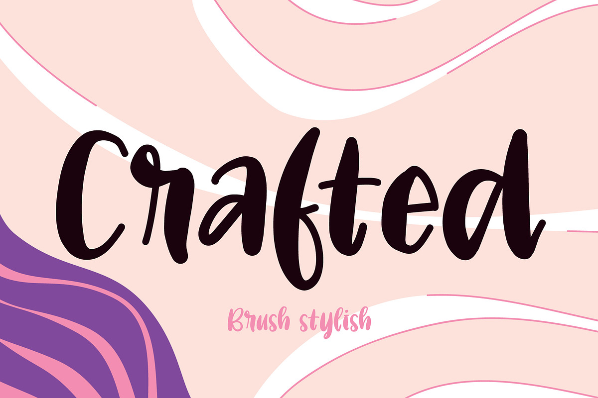 Crafted – Stylish Handwritten Brush, a Handwritten Font by Pustudio (Photo 1 of 6)