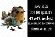 Bird Piloting Whimsical Clipart, a Seasonal Illustration by Designking (Thumbnail 4 of 5)