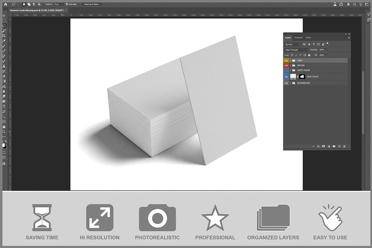 Business Cards PSD, an Advertising Mockup by Bruno's Shop (Photo 2 of 3)