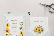 Watercolor Sunflowers Collection, a Seasonal Illustration by Navenzeles (Thumbnail 4 of 12)