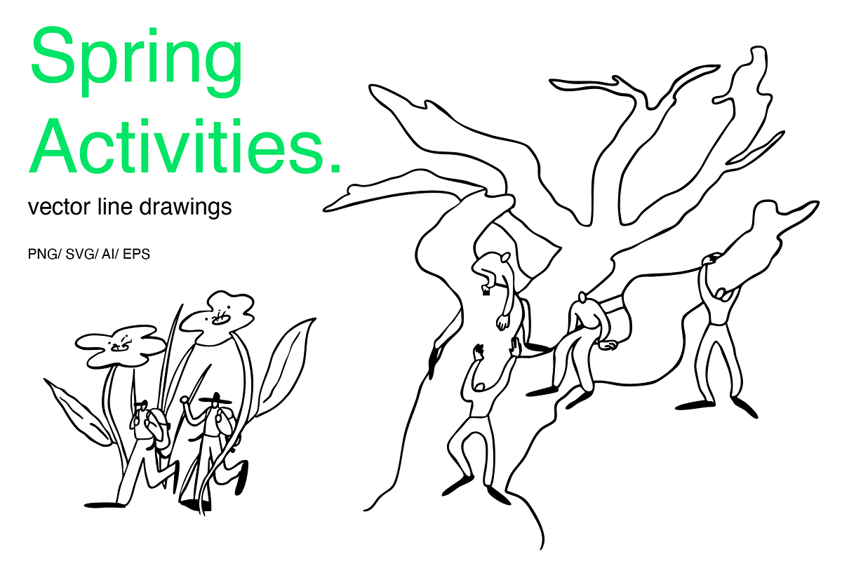 Spring Activities | Vector Drawings, a Person Illustration by teenyweenyday (Photo 1 of 4)