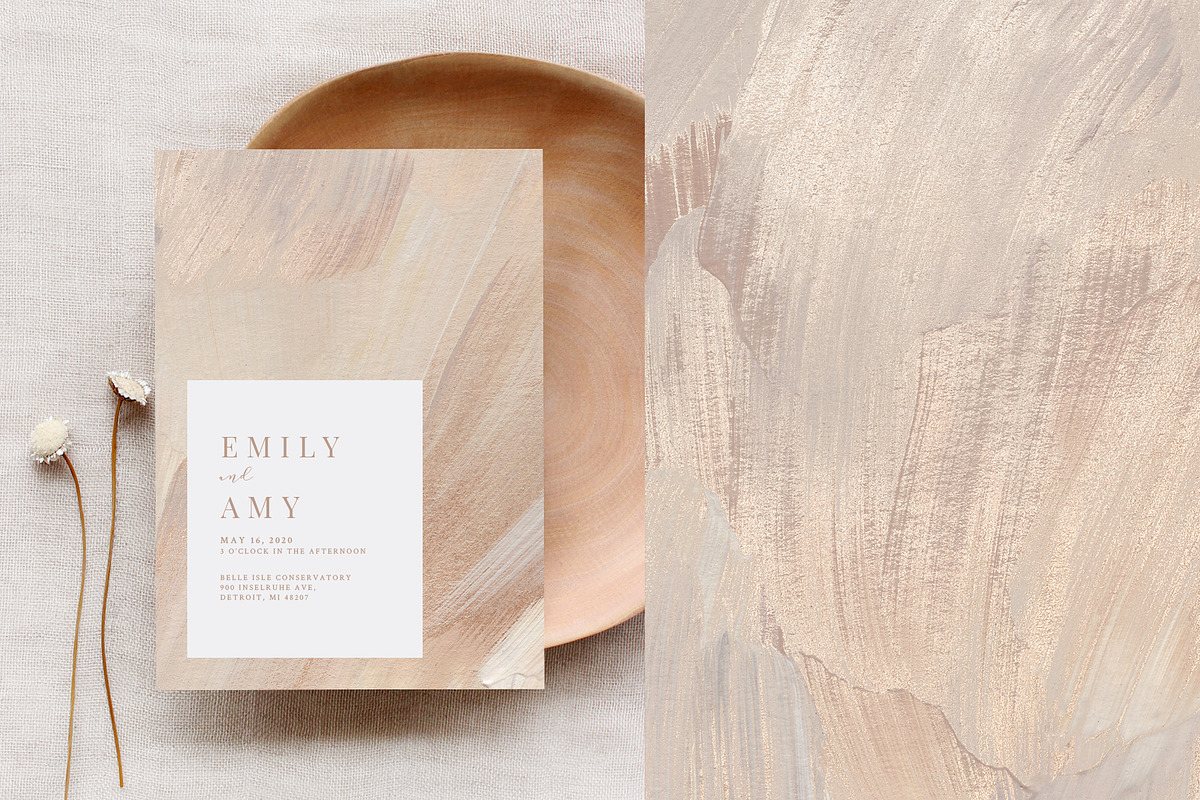 Neutral & Gold Abstract Backgrounds, a Texture Graphic by Basia Stryjecka (Photo 7 of 17)