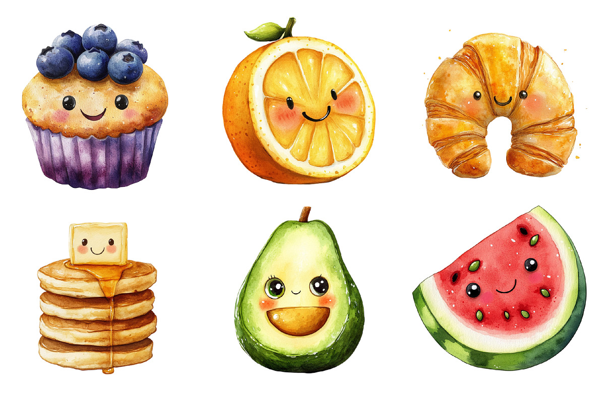 Kawaii Cute Food PNG, an Illustration by SinaCreation (Photo 3 of 5)