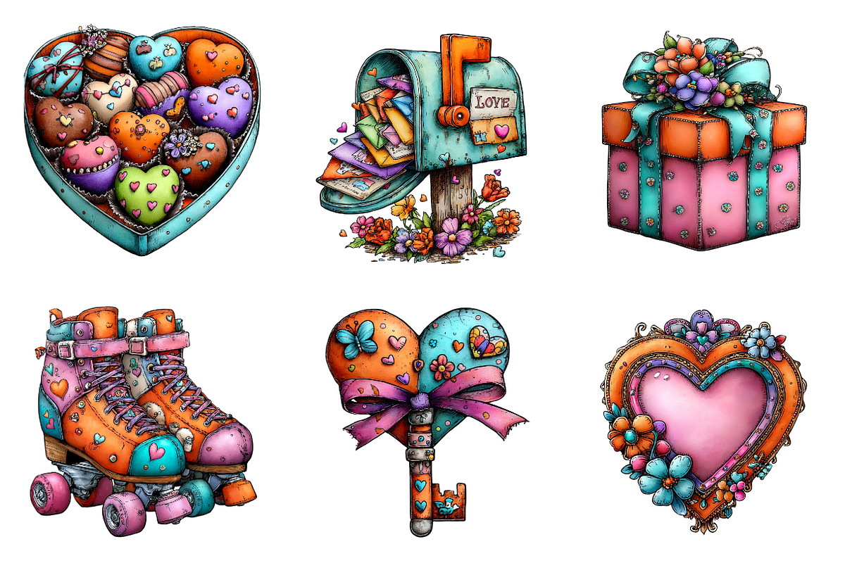 Valentine Clipart, an Illustration by CreationArt (Photo 3 of 7)