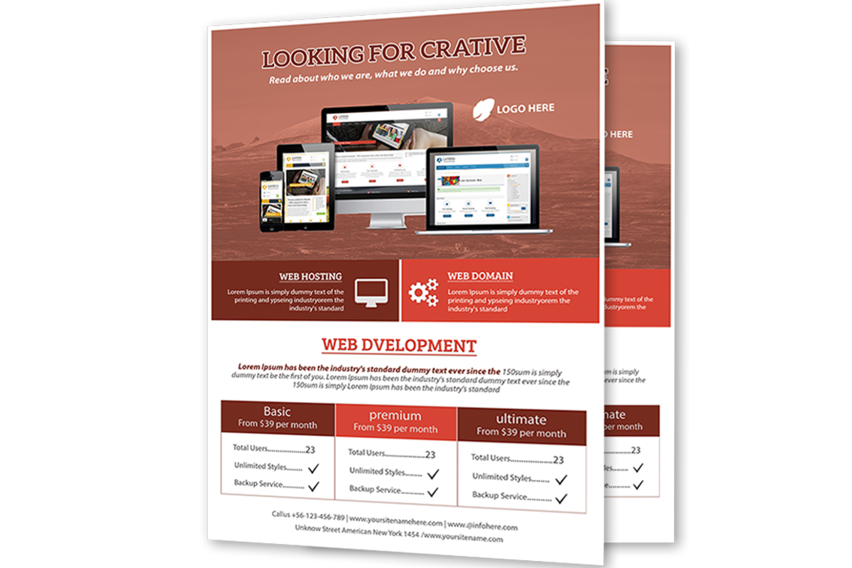 Website Design Flyer, a Flyer Template by TheGraphicsWorld