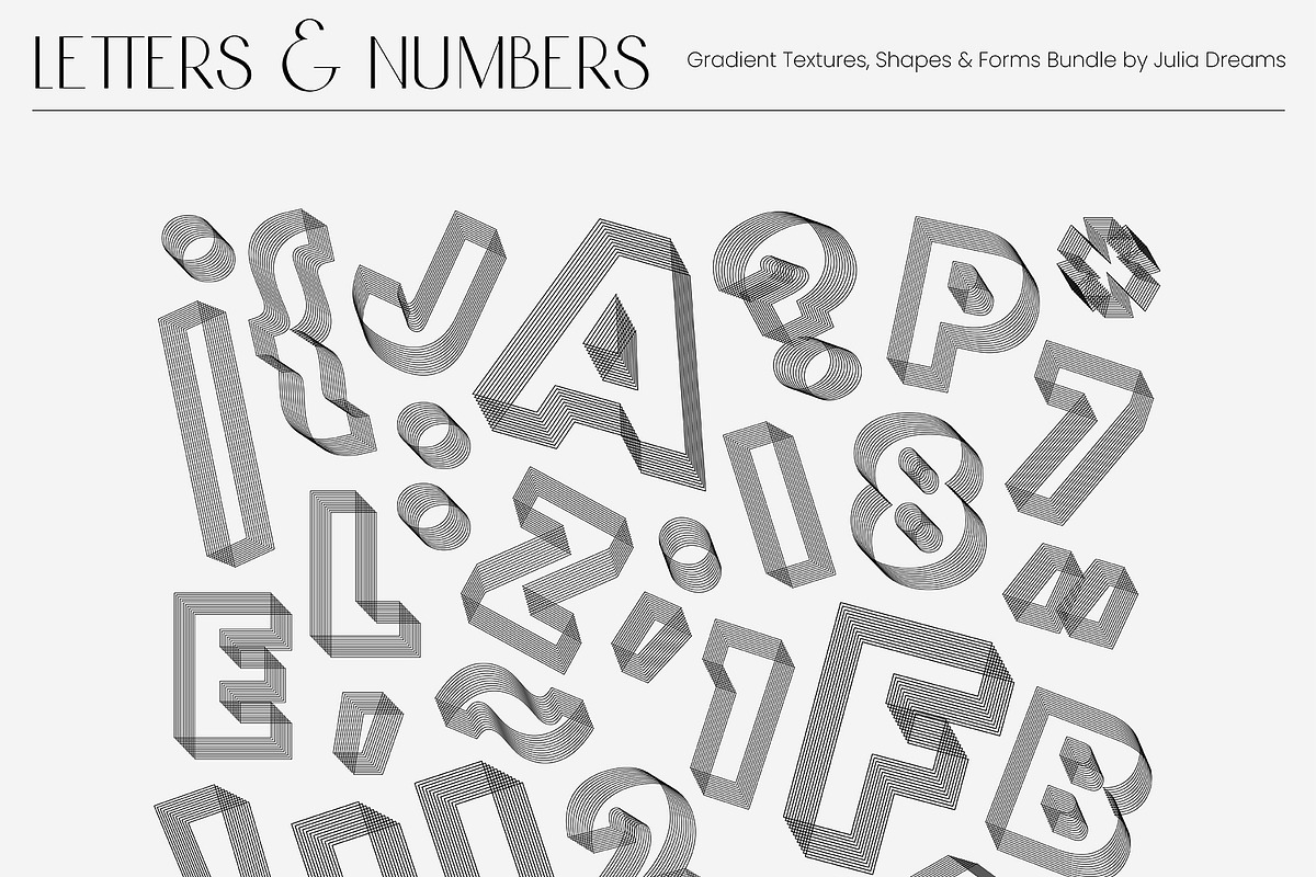 Gradient Textures Shapes 3D Objects, an Object Graphic by Julia Dreams (Photo 22 of 23)