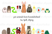 10 pet animals front&back bundle, a Graphic by dogsinarow (Thumbnail 1 of 3)