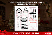 Gingerbread Christmas Houses, a Decorative Illustration by svgocean (Thumbnail 7 of 11)