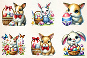Easter Bunny Clipart,, an Illustration by DreamArtGraphic (Thumbnail 4 of 5)