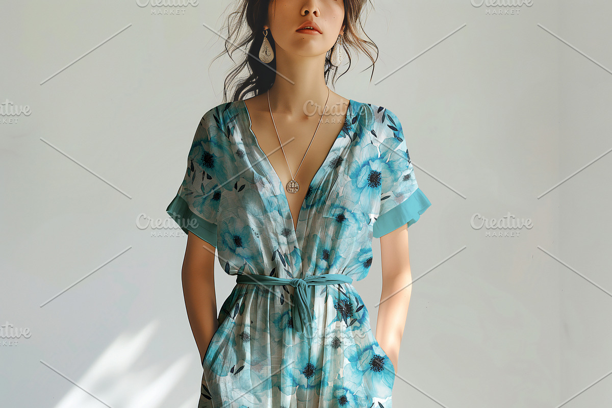 Maxi Dress Mockup, an Apparel Mockup by Nora Gad (Photo 8 of 14)