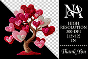 Valentine Faux Latch Hook Cliparts, an Illustration by RobertsArt (Thumbnail 2 of 6)