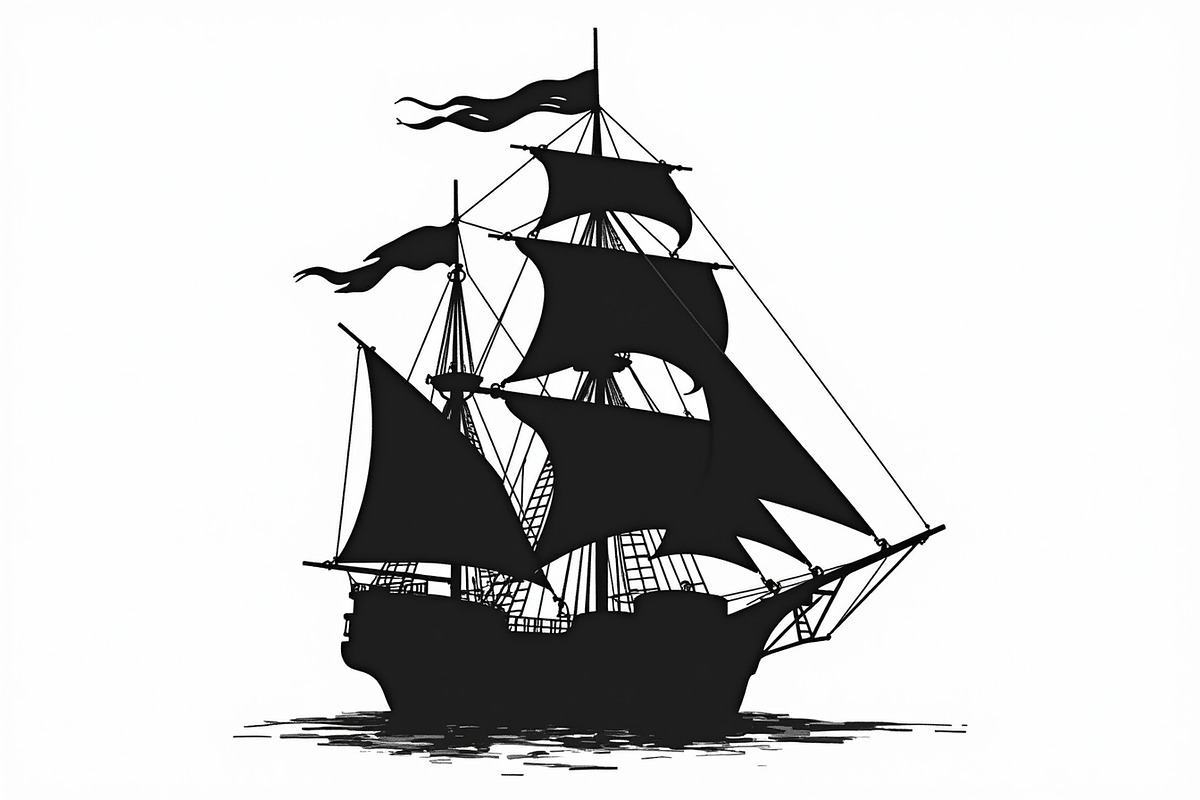 Vintage Sailing Ship Vector Pack, an Illustration by Creativeshirt (Photo 2 of 9)
