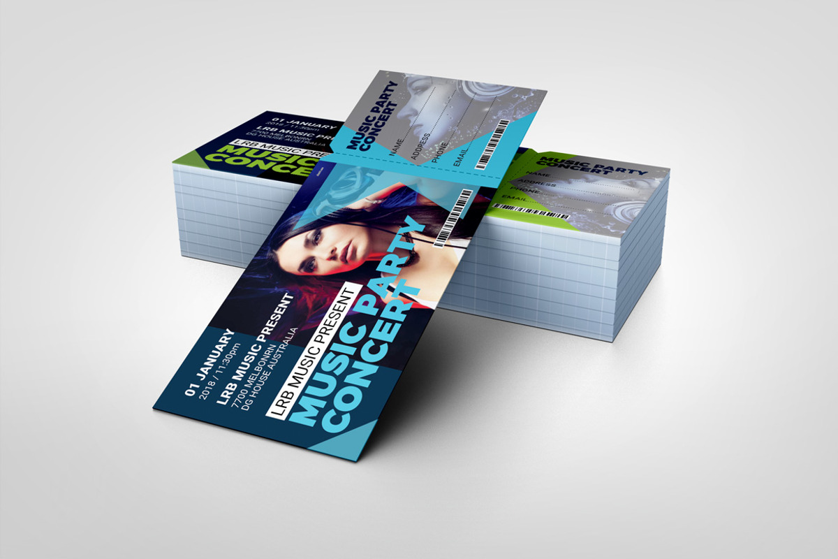 Editable Event Ticket Template, a Card Template by BrandlyTemplate (Photo 3 of 3)
