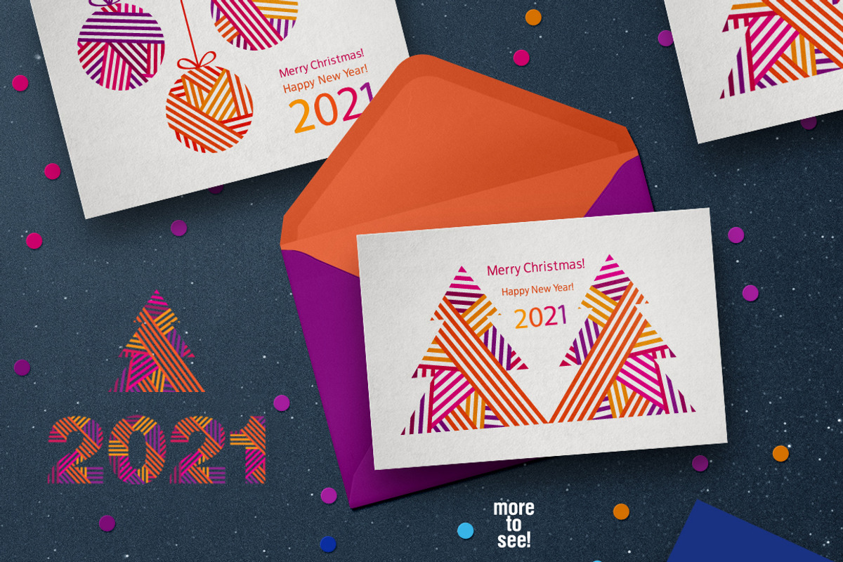 Christmas Cards & Patterns, a Card Template by Tkoko vectors & patterns (Photo 2 of 12)