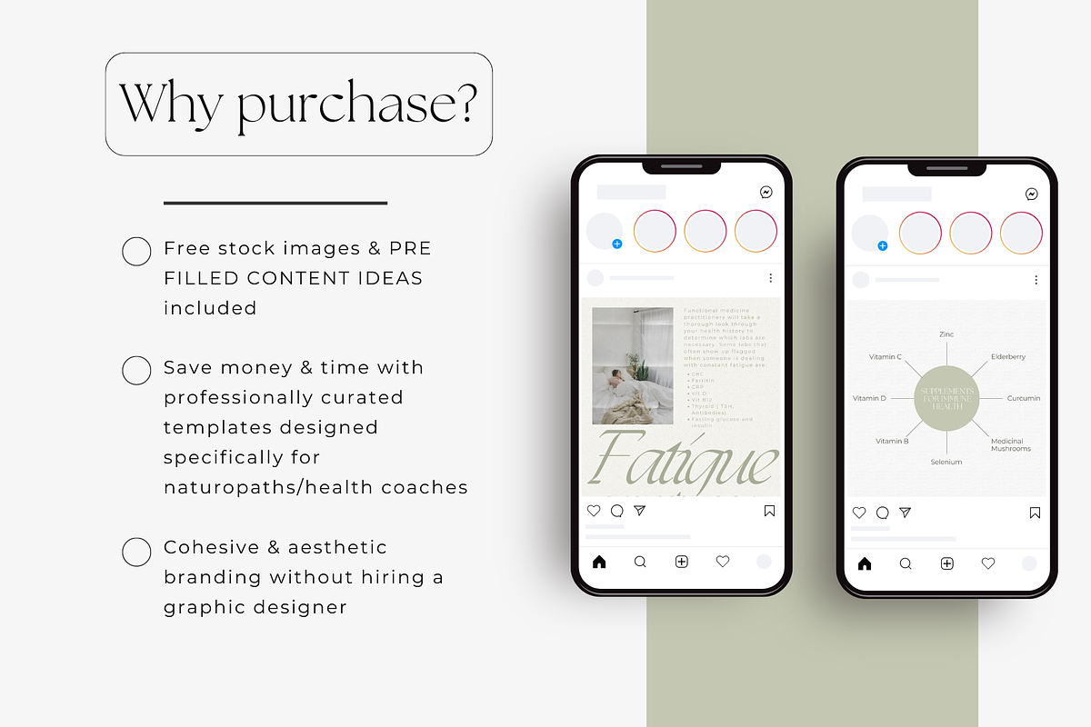 Wellness Instagram Template Bundle, a Social Media Template by digitaldispositions (Photo 8 of 9)