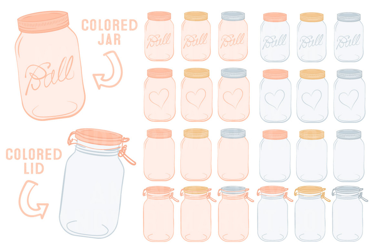 Peach Jar Vectors & Clipart, an Illustration by Amanda Ilkov (Photo 2 of 4)